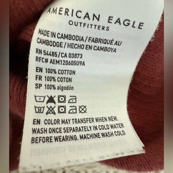 American Eagle Outfitters Pink Crop T-Shirt Fitted - Picture 6 of 6